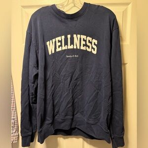 Sporty & Rich Navy Crewneck Wellness Sweater